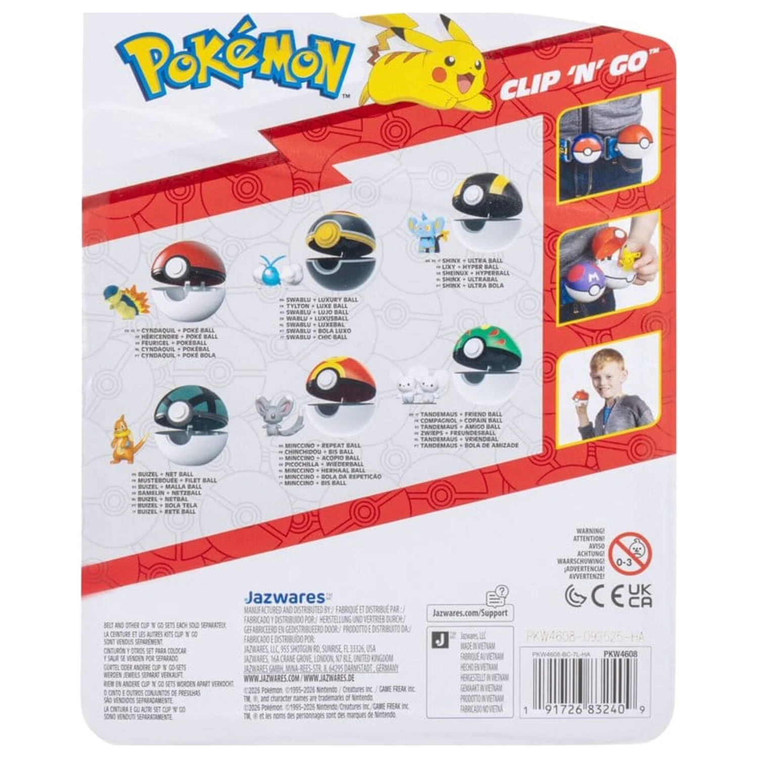 Pokémon Clip 'n' Go akcijska figura Cyndaquil & Poké Ball fotografija izdelka