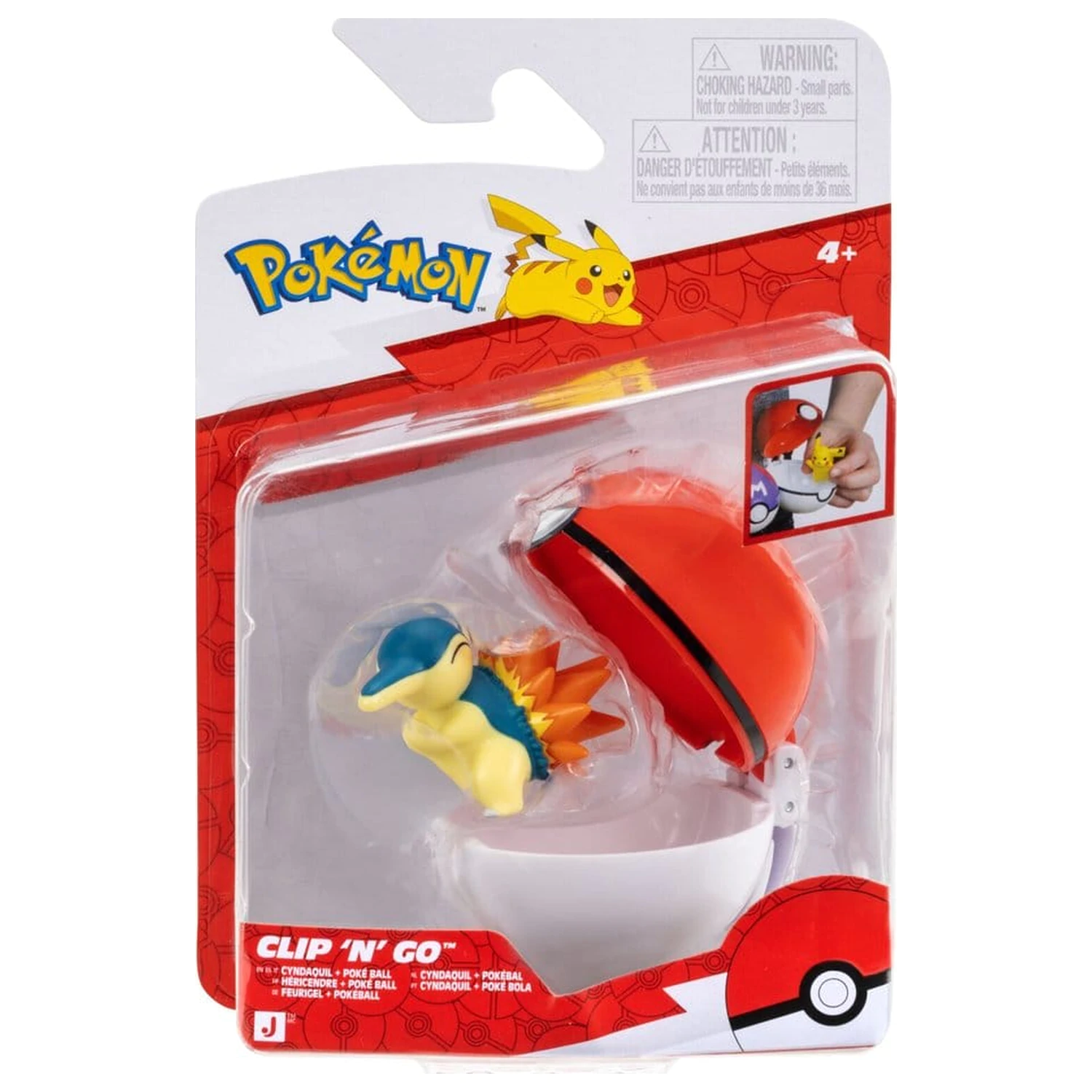 Pokémon Clip 'n' Go akcijska figura Cyndaquil & Poké Ball fotografija izdelka