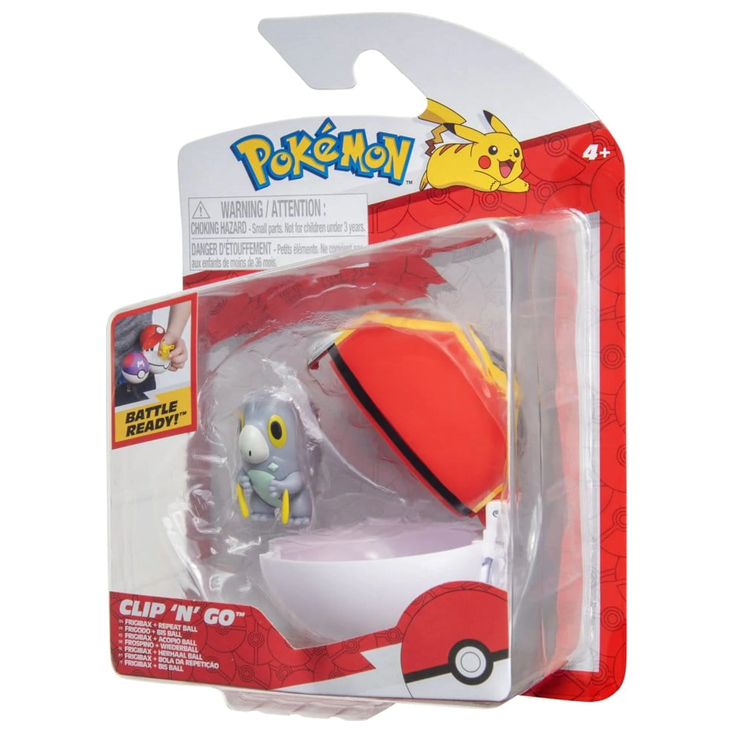 Pokémon Clip 'n' Go Akcijska figura Val 21 Frigibax & Repeat Ball fotografija izdelka