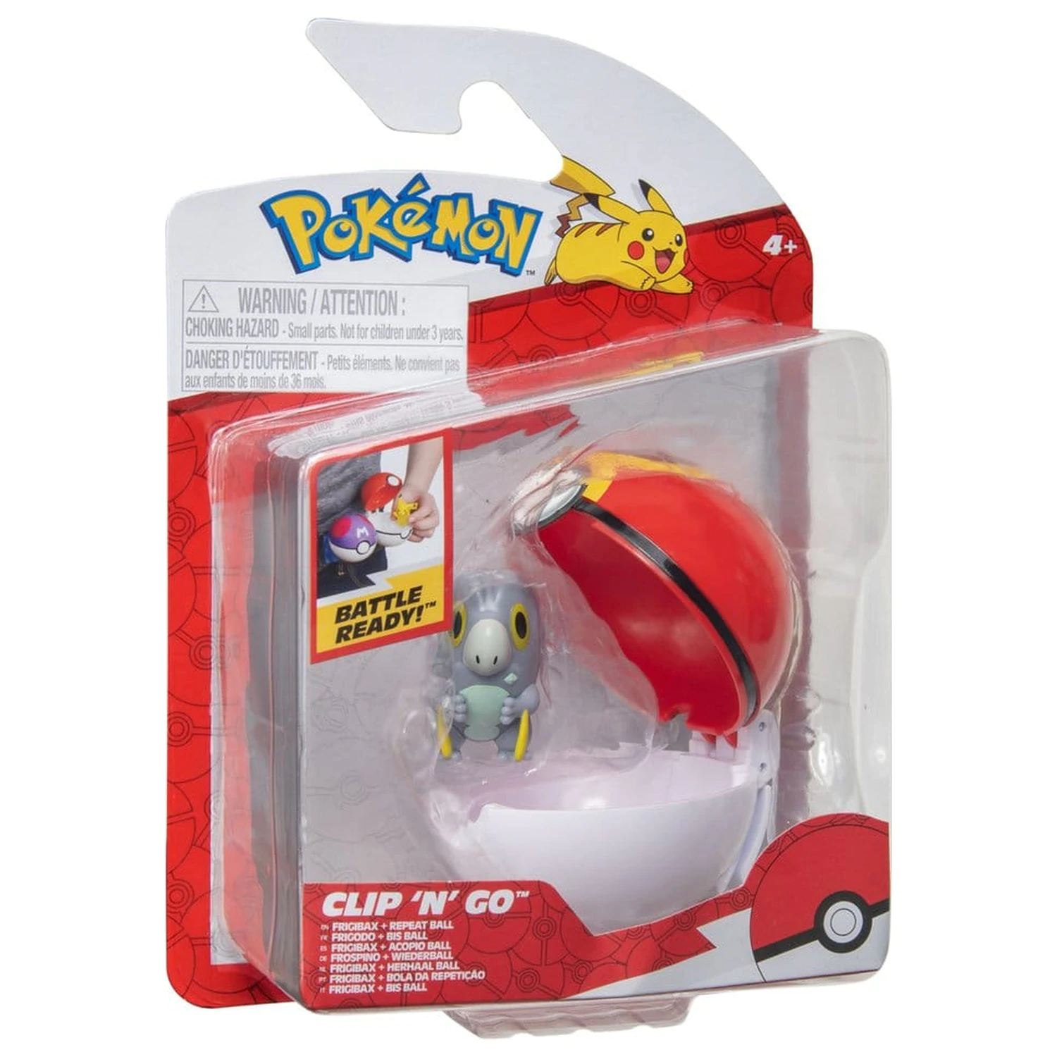 Pokémon Clip 'n' Go Akcijska figura Val 21 Frigibax & Repeat Ball fotografija izdelka