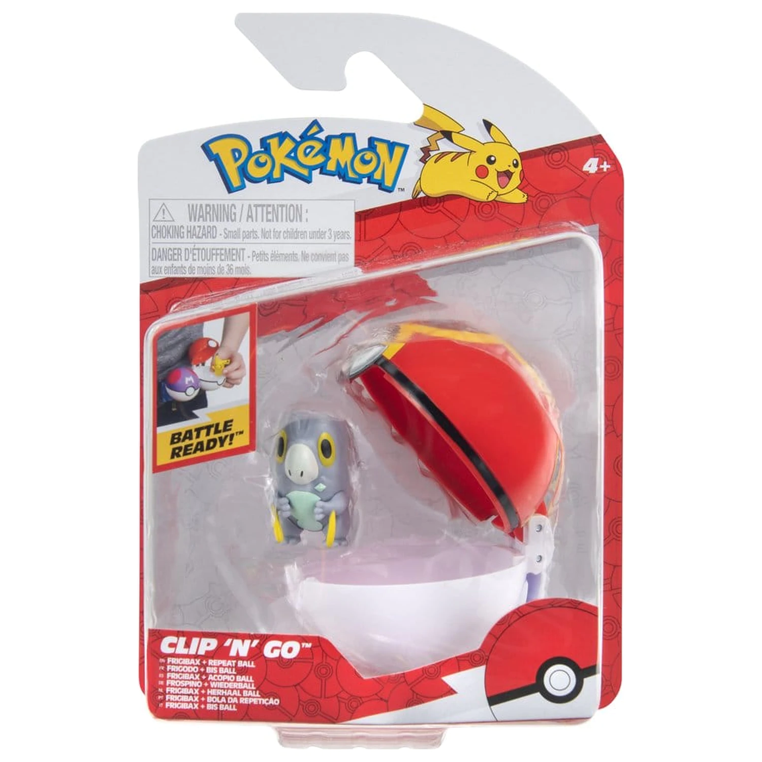 Pokémon Clip 'n' Go Akcijska figura Val 21 Frigibax & Repeat Ball fotografija izdelka