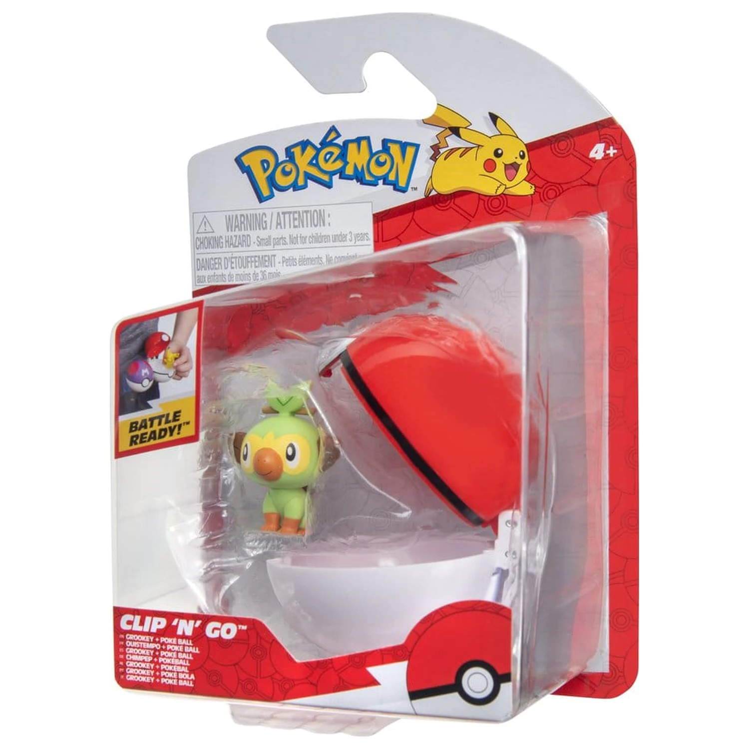 Pokémon Clip 'n' Go Akcijska figura Val 21 Grookey & Poké Ball fotografija izdelka