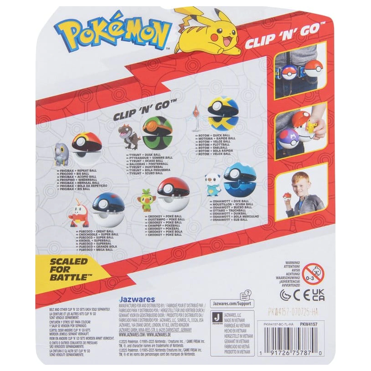 Pokémon Clip 'n' Go Akcijska figura Val 21 Grookey & Poké Ball fotografija izdelka