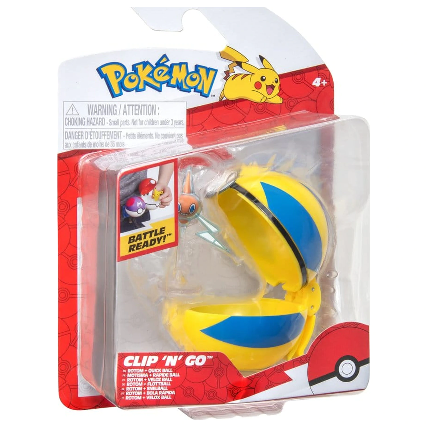 Pokémon Clip 'n' Go Action figura Wave 21 Rotom & Quick Ball fotografija izdelka