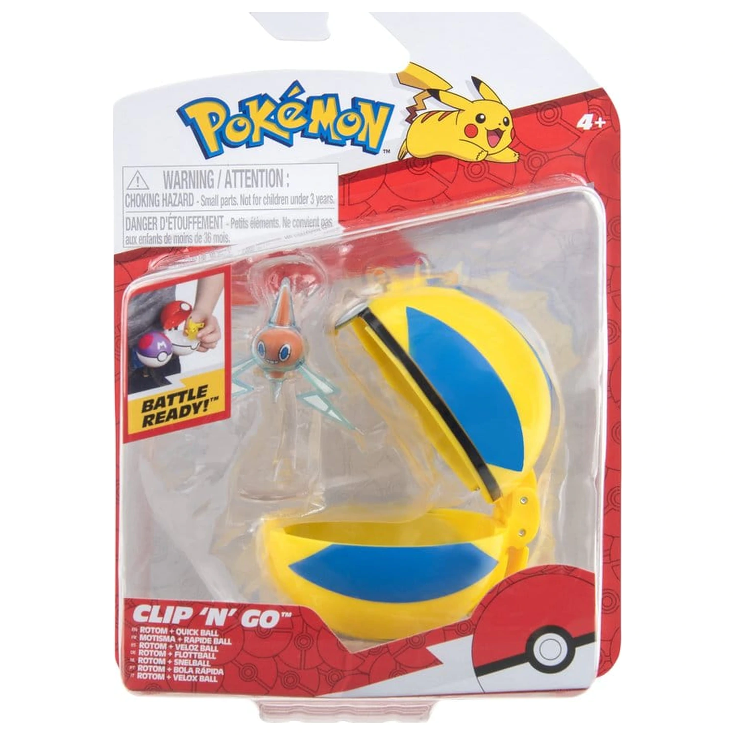 Pokémon Clip 'n' Go Action figura Wave 21 Rotom & Quick Ball fotografija izdelka