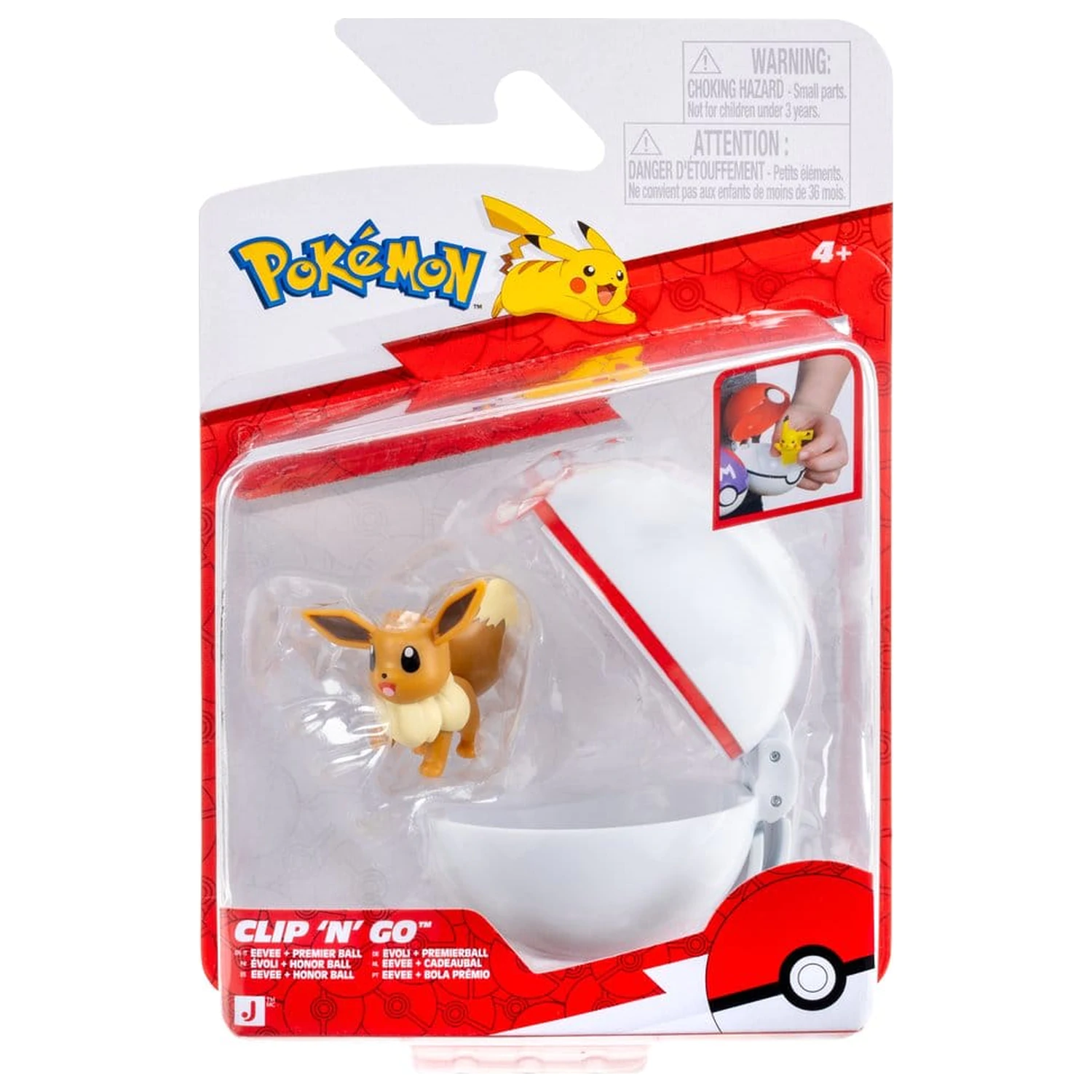 Pokémon Clip 'N' Go Eevee & Premier Ball fotografija izdelka