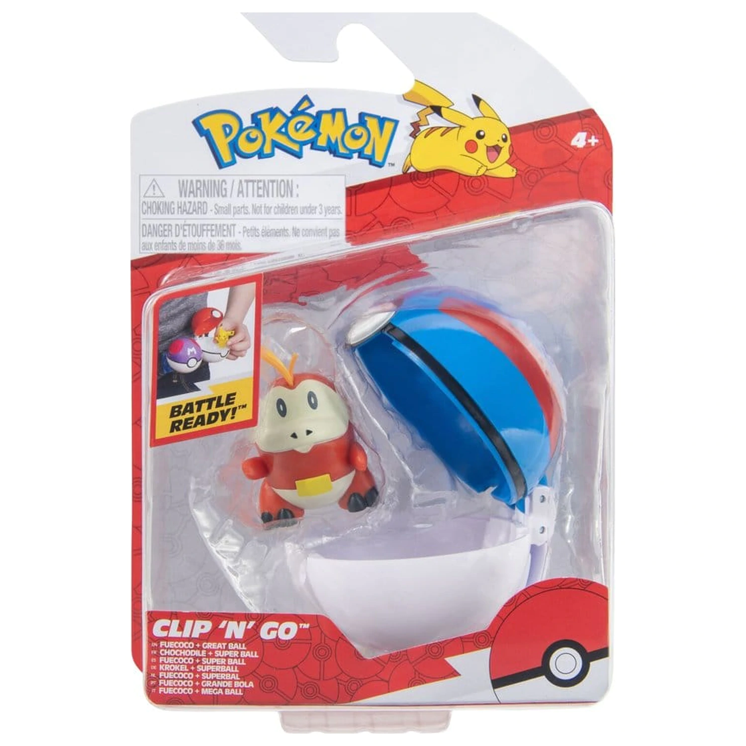 Pokémon Clip 'n' Go Fuecoco in Great Ball fotografija izdelka