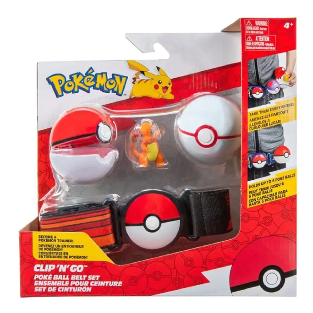 Pokémon Clip'n'Go Poké žoga Pas Set Poké žoga, Luxury žoga & Charmander fotografija izdelka