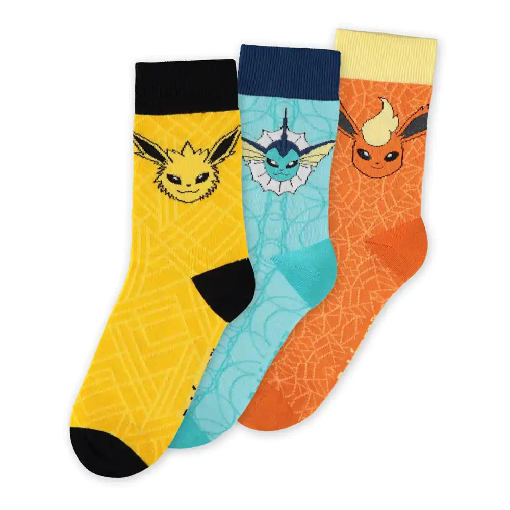 Pokémon Nogavice 3-Pack Eevee Evolution 39-42 fotografija izdelka