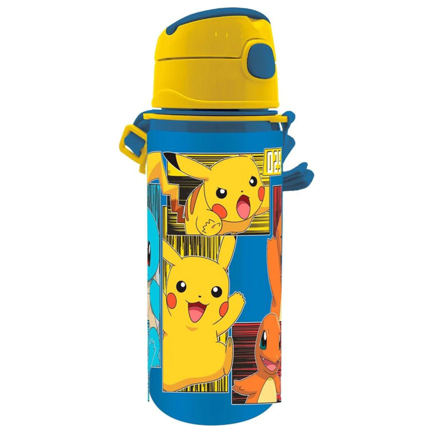 Pokémon Electric aluminijasta steklenička s slamico in obešalnikom 600 ml fotografija izdelka