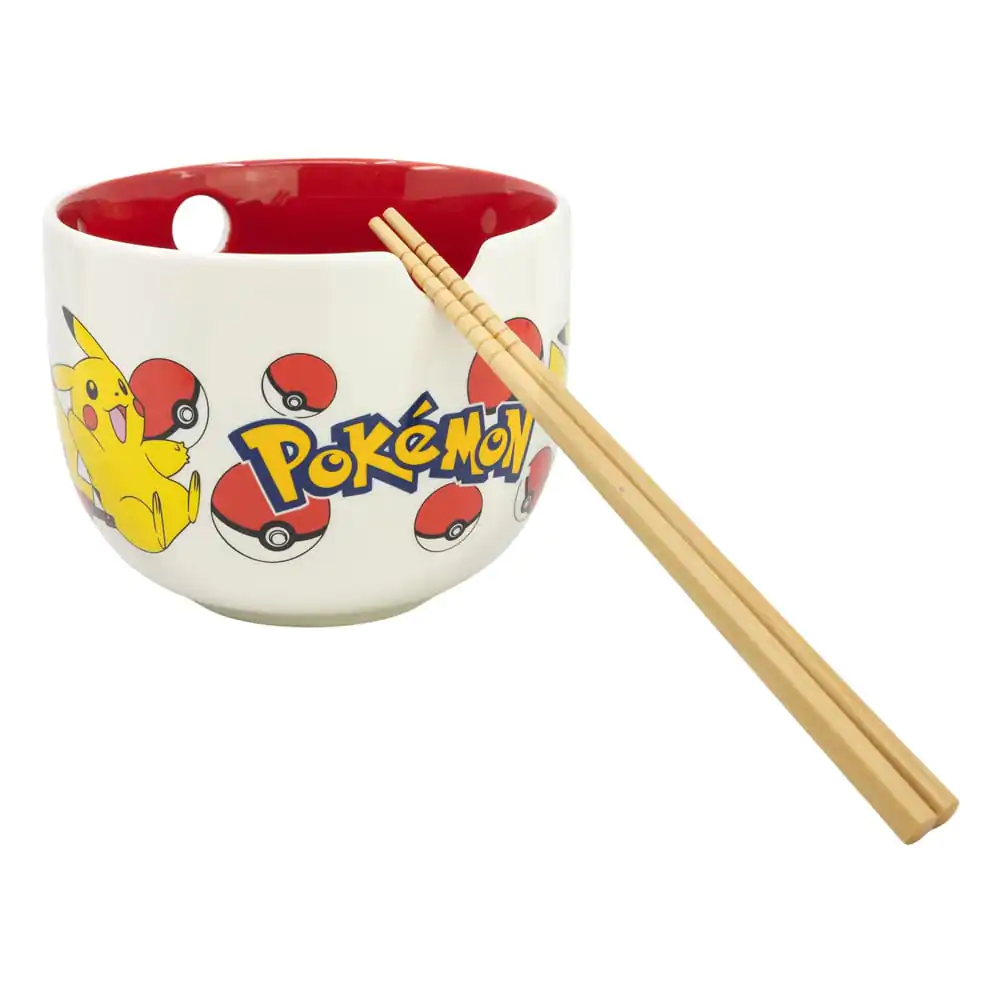 Pokémon ramen skleda s palčkami Face fotografija izdelka