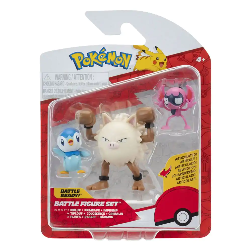Pokémon First Partner Battle Figure Set Figura Komplet 3 kos Impidimp, Piplup & Primape fotografija izdelka