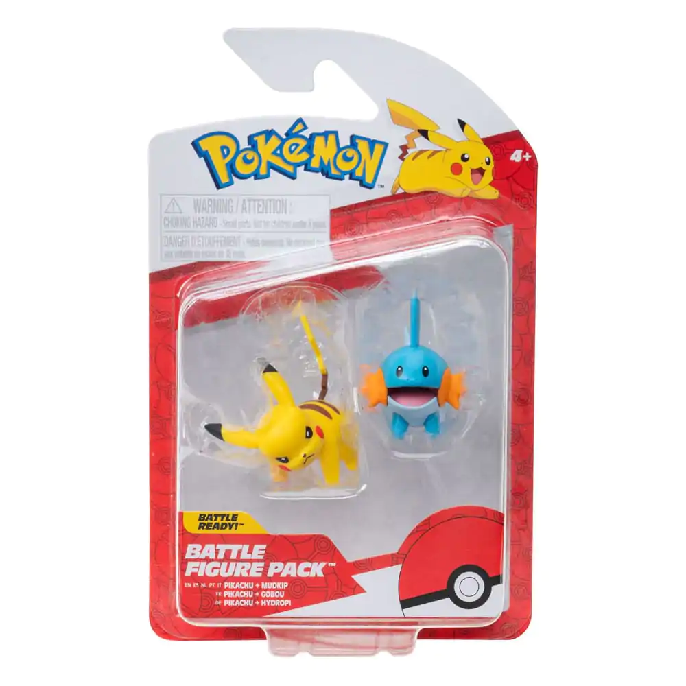 Pokémon First Partner Battle Figura Set Figure 2-Pack Mudkip & Pikachu #4Pokémon First Partner Battle Set figur bojnih figur 2-Pack Mudkip & Pikachu #4 fotografija izdelka