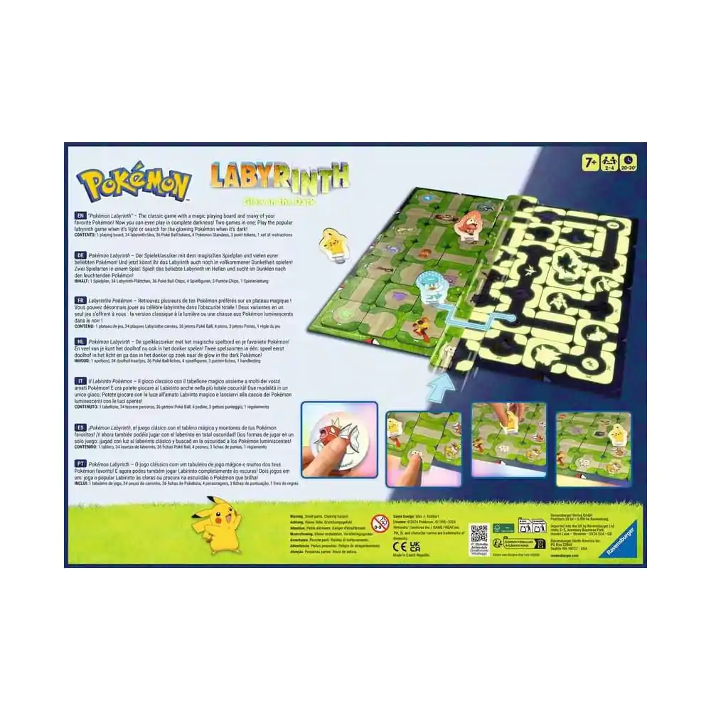 Pokémon družabna igra Labyrinth, ki sveti v temi fotografija izdelka