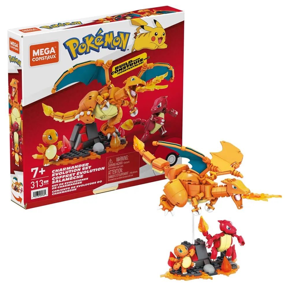 Pokémon Mega Construx gradbeni set komplet za evolucijo Charmanderja fotografija izdelka