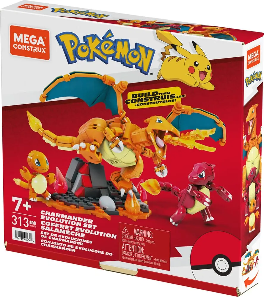 Pokémon Mega Construx gradbeni set komplet za evolucijo Charmanderja fotografija izdelka