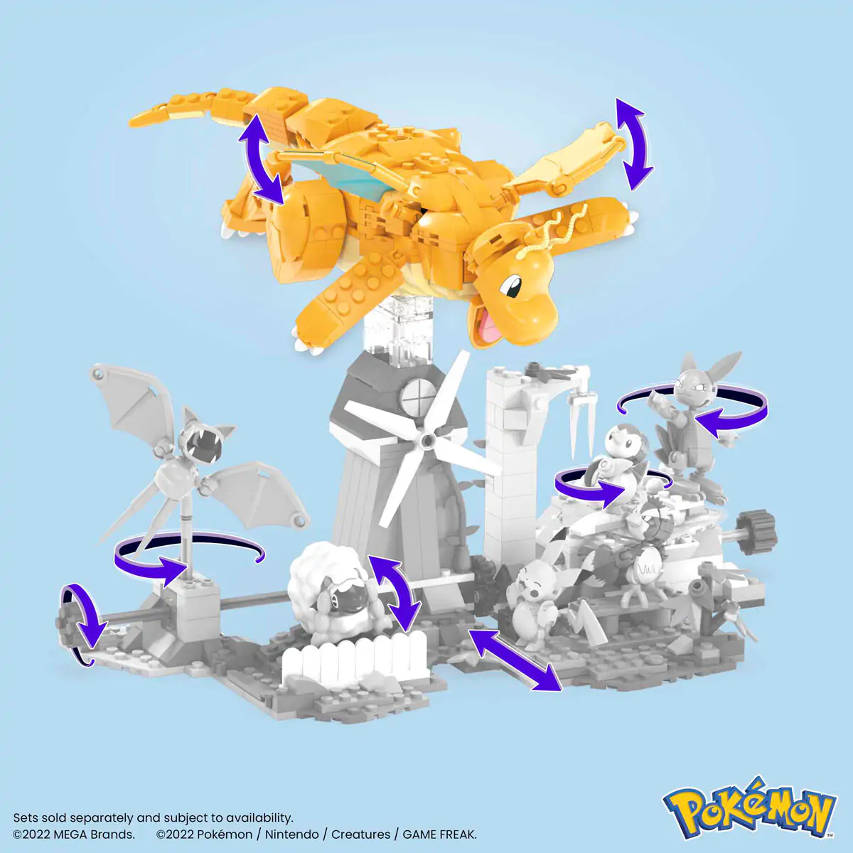 Pokémon Mega Construx gradbeni set Dragonite 19 cm fotografija izdelka