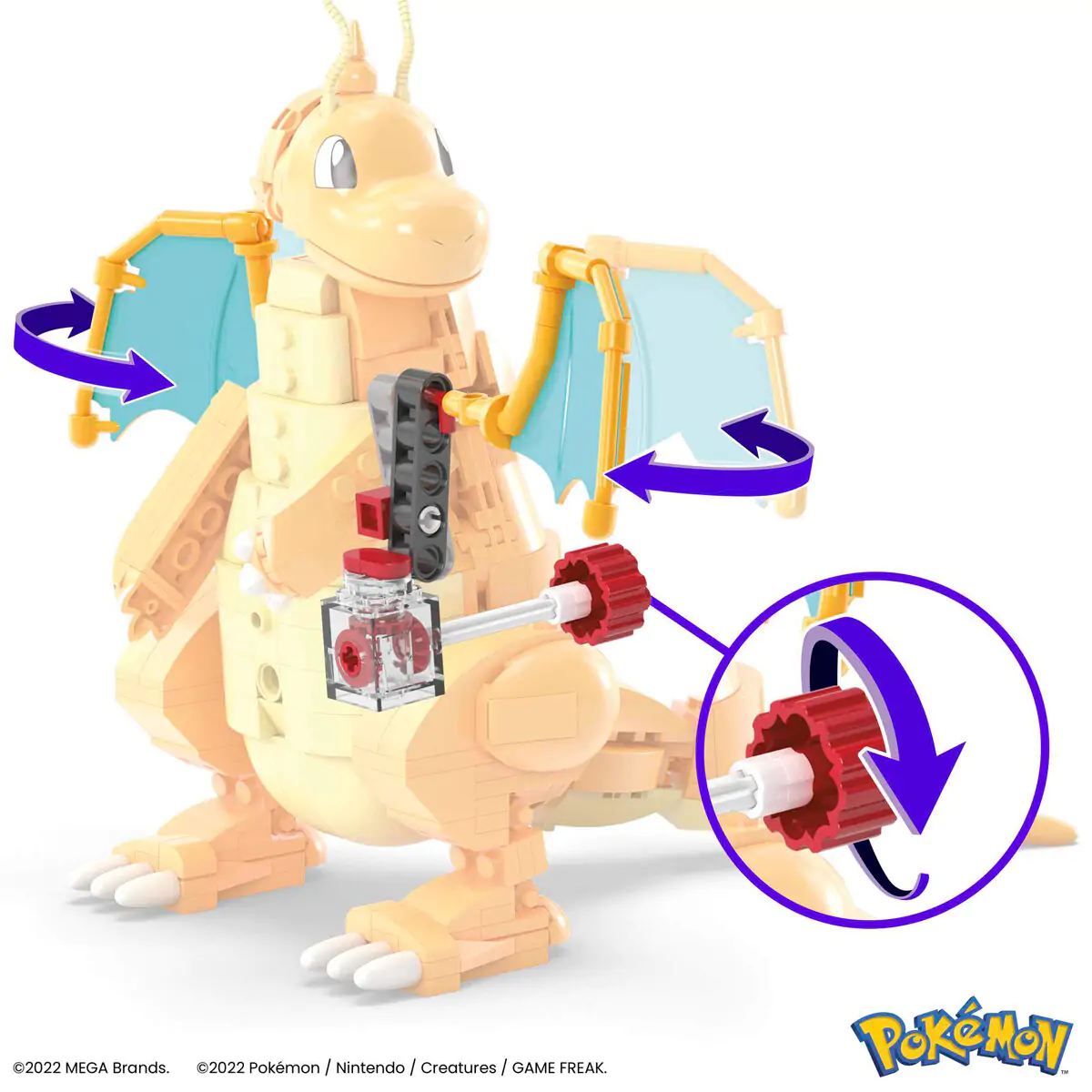 Pokémon Mega Construx gradbeni set Dragonite 19 cm fotografija izdelka