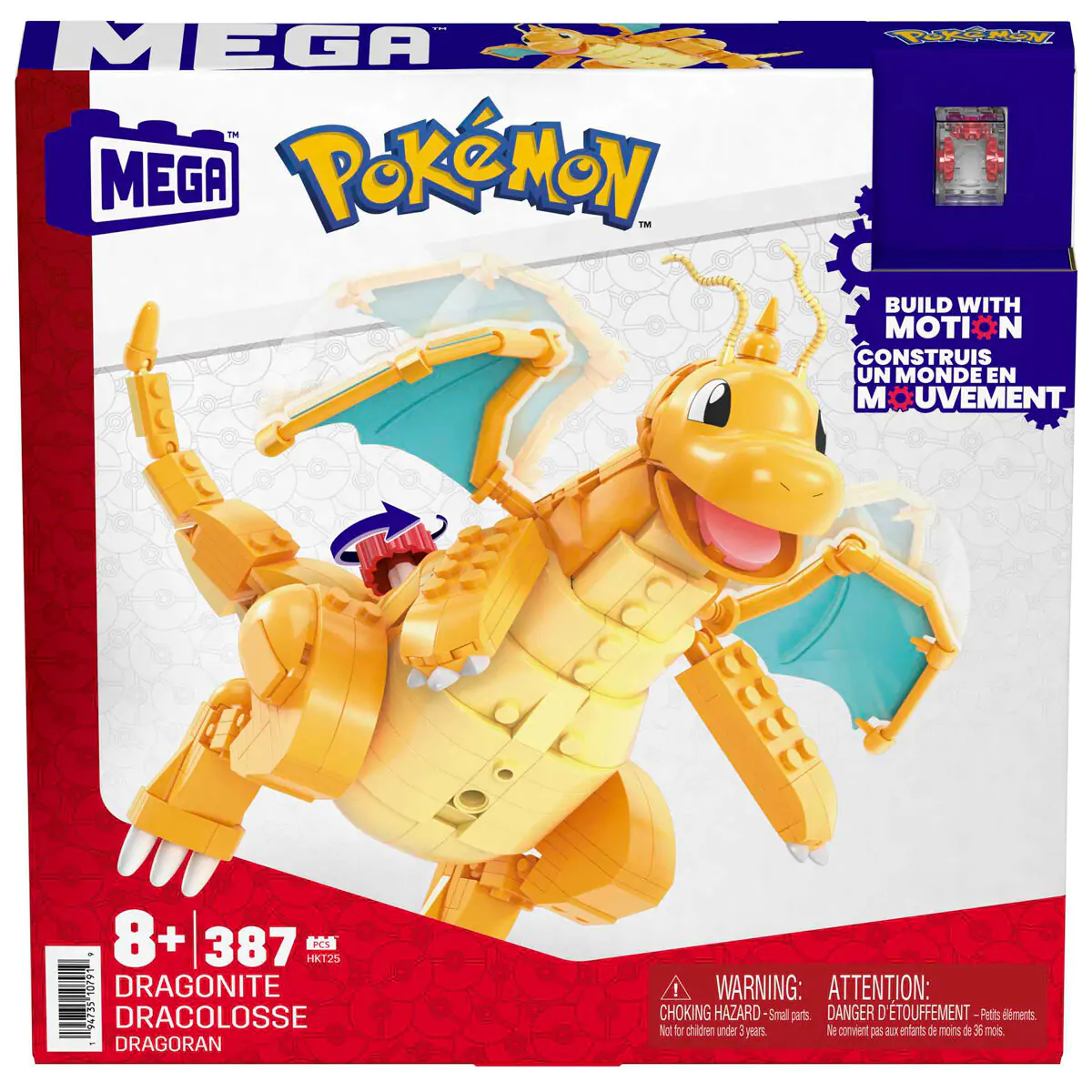 Pokémon Mega Construx gradbeni set Dragonite 19 cm fotografija izdelka