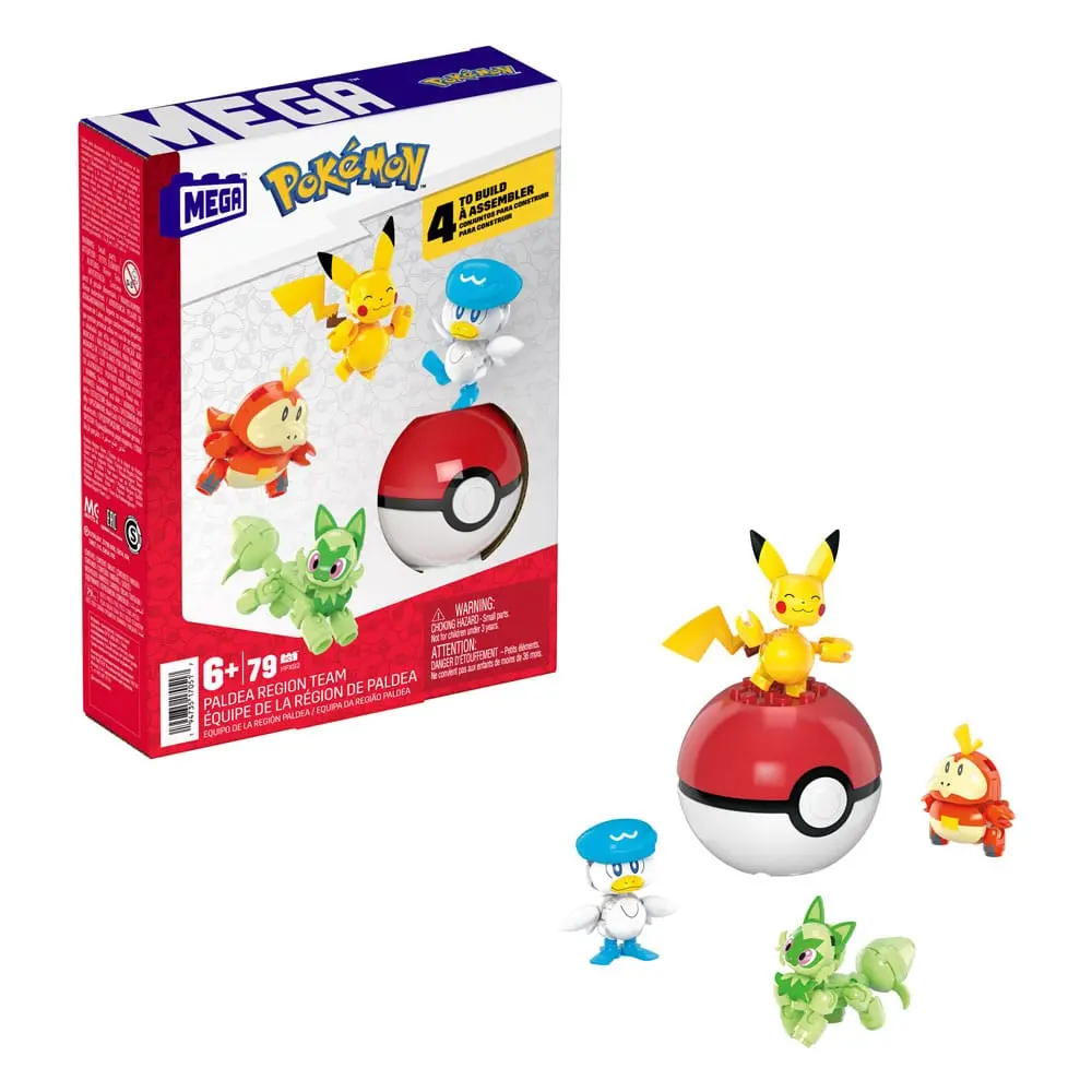 Pokémon Mega Construx gradbeni set ekipa regije Paldea fotografija izdelka