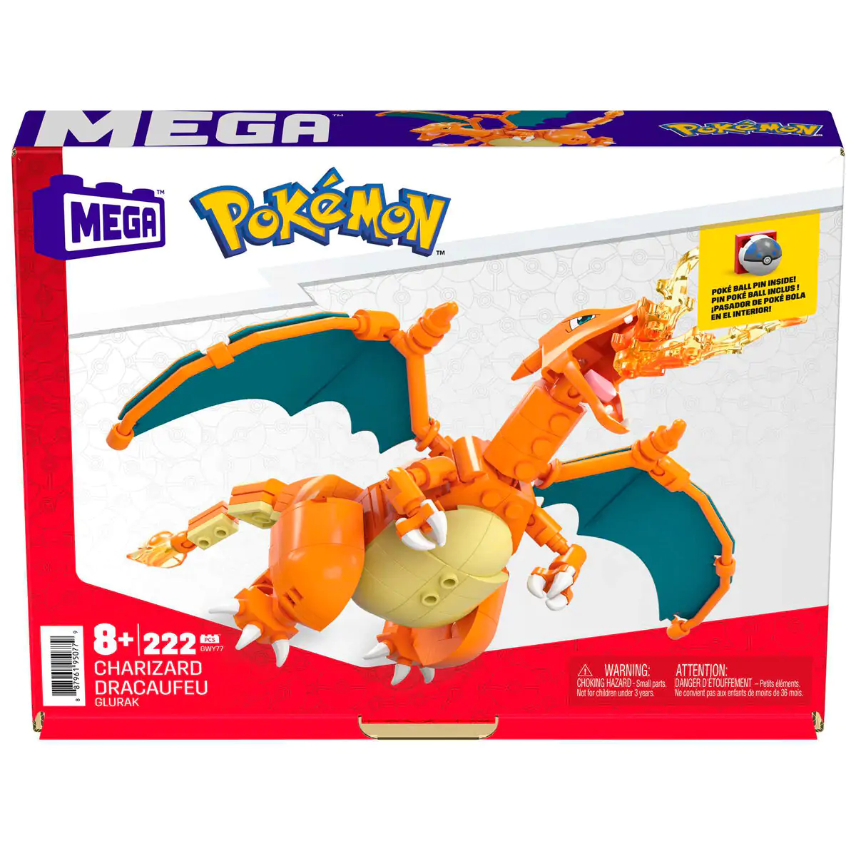 Pokémon Mega Construx Wonder Builders gradbeni set Charizard 10 cm fotografija izdelka