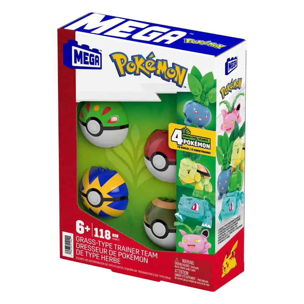 Pokémon MEGA Construction Set Komplet igrač za sestavljanje ekipe trenerjev tipa Grass fotografija izdelka