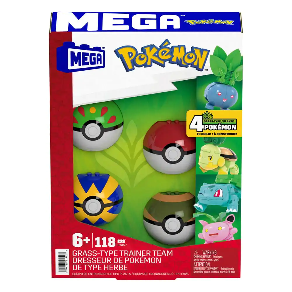 Pokémon MEGA Construction Set Komplet igrač za sestavljanje ekipe trenerjev tipa Grass fotografija izdelka