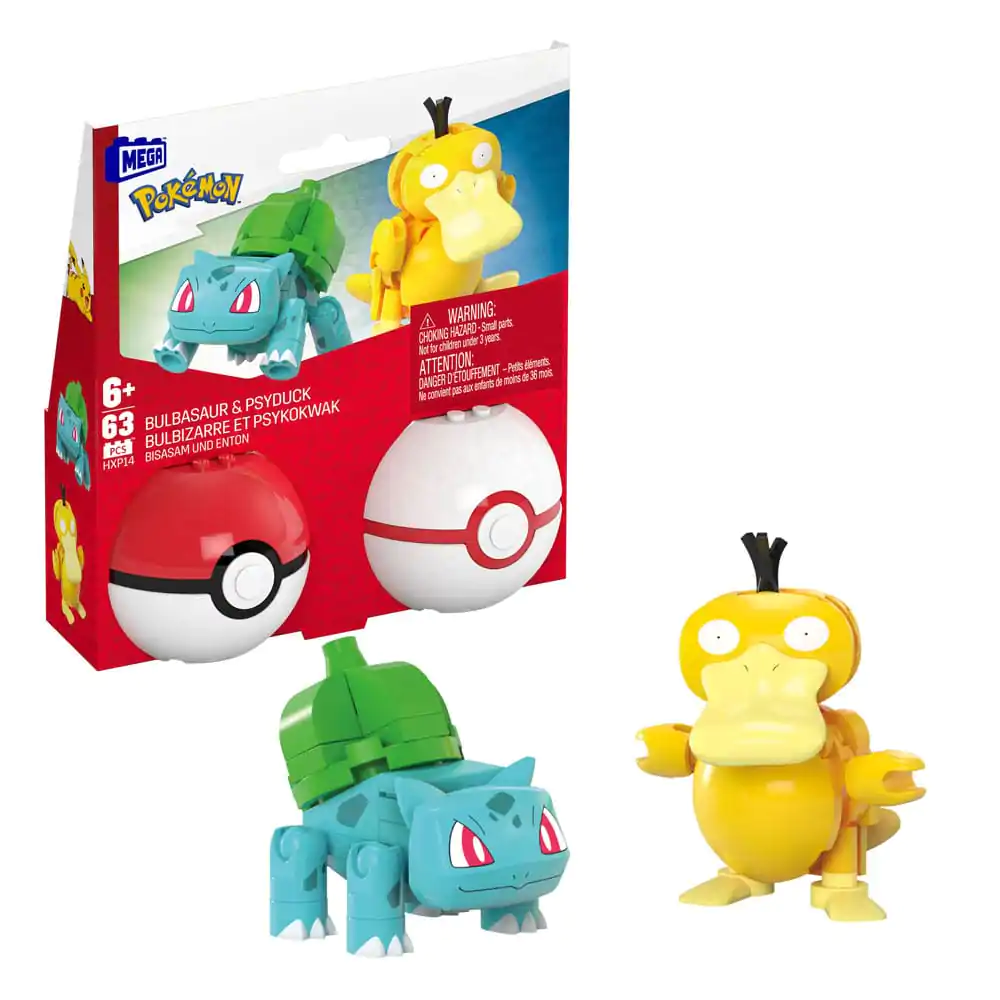 Pokémon MEGA konstrukcijski set Poké Ball Collection: Bulbasaur & Psyduck fotografija izdelka