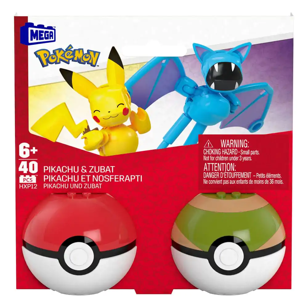 Pokémon MEGA gradbeni set Poké žoga kolekcija: Pikachu & Zubat fotografija izdelka