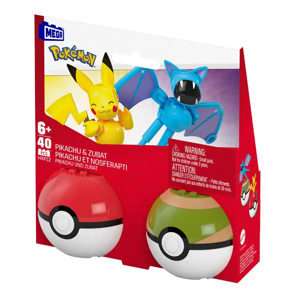 Pokémon MEGA gradbeni set Poké žoga kolekcija: Pikachu & Zubat fotografija izdelka