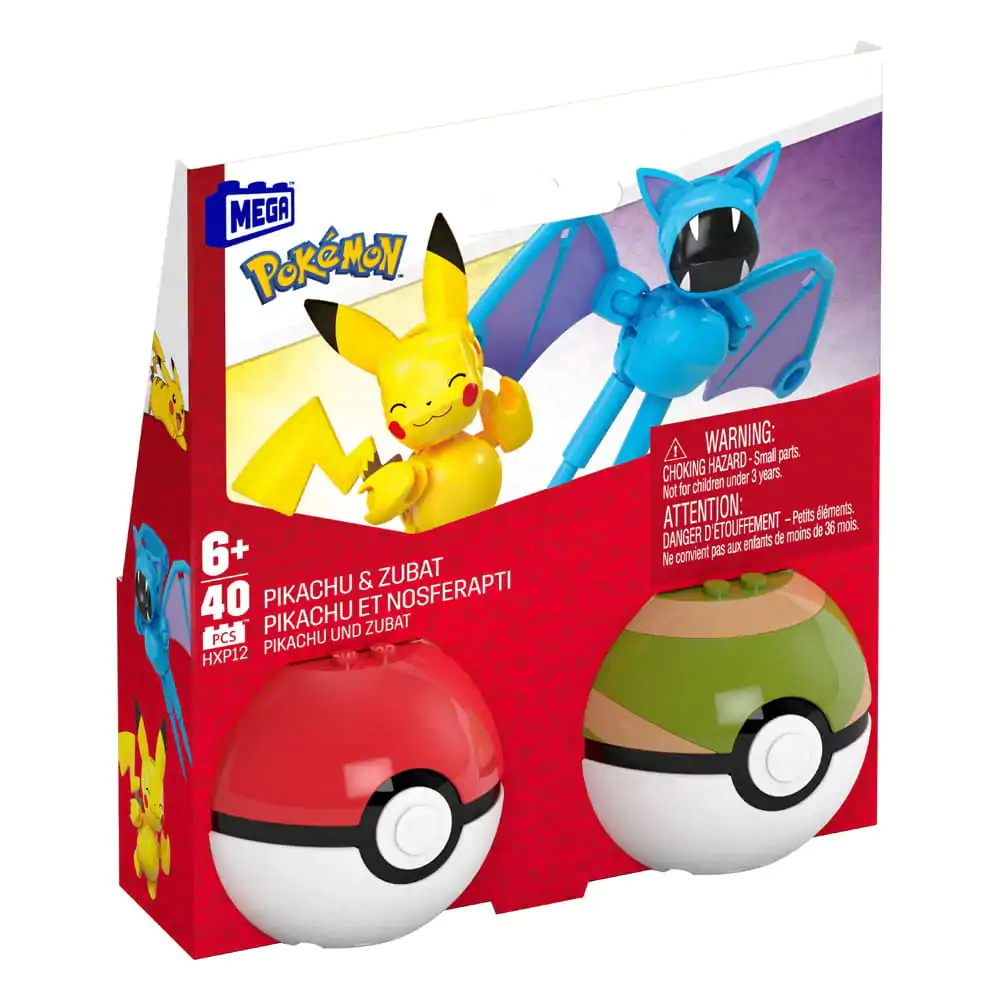 Pokémon MEGA gradbeni set Poké žoga kolekcija: Pikachu & Zubat fotografija izdelka