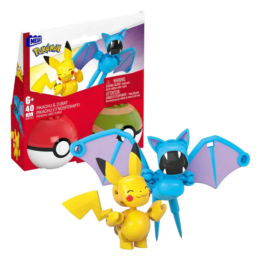 Pokémon MEGA gradbeni set Poké žoga kolekcija: Pikachu & Zubat fotografija izdelka