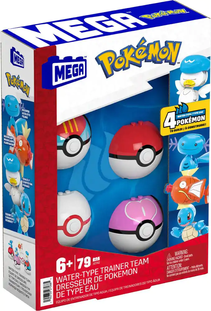 Pokémon MEGA Construction Set Komplet igrač za sestavljanje ekipe trenerjev vodnih tipov fotografija izdelka