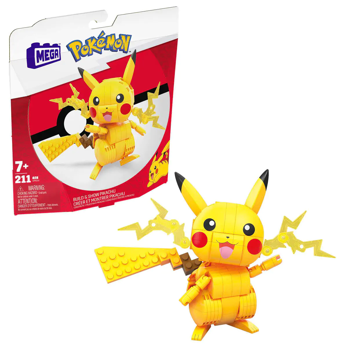 Pokémon Mega Construx Wonder Builders gradbeni set Pikachu 10 cm fotografija izdelka