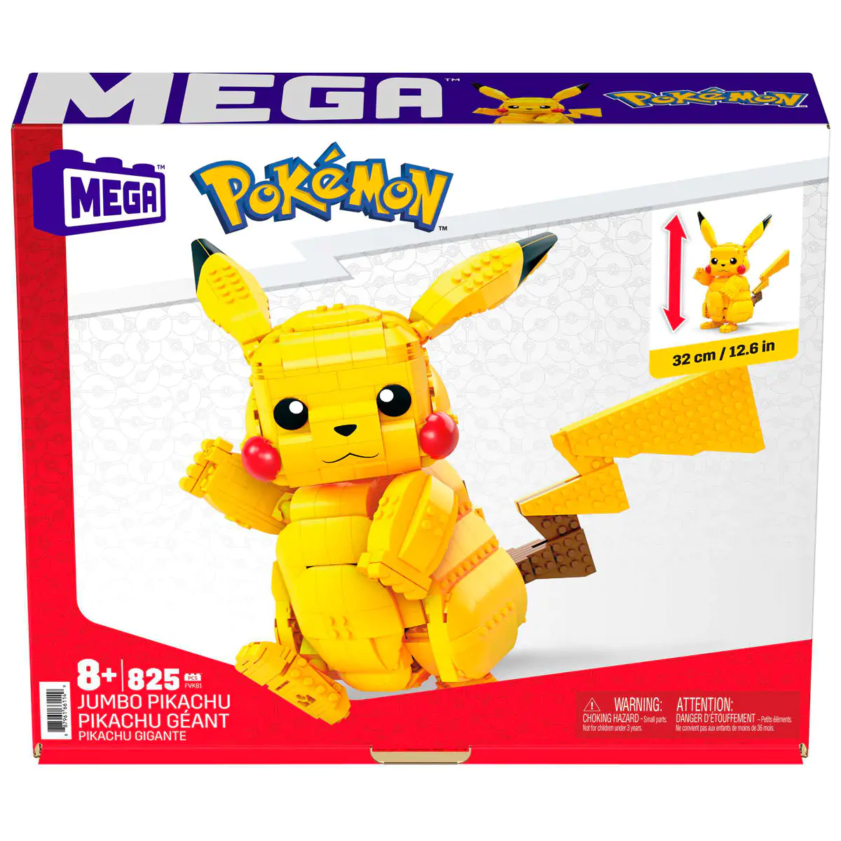 Pokémon Mega Construx Wonder Builders Komplet za sestavljanje Jumbo Pikachu 33 cm fotografija izdelka