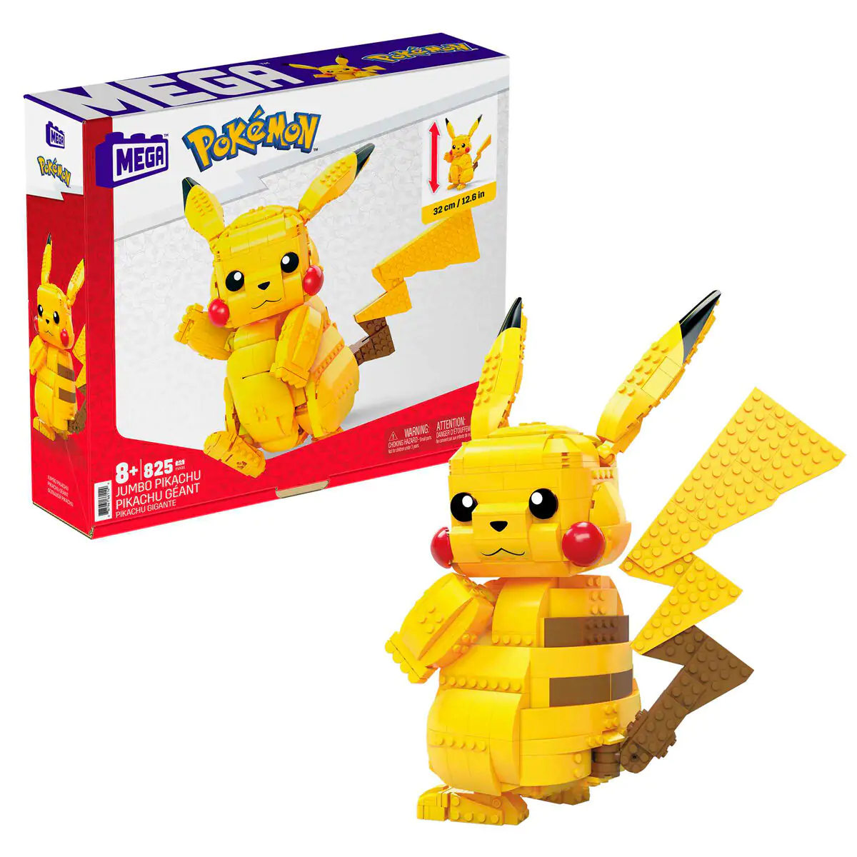 Pokémon Mega Construx Wonder Builders Komplet za sestavljanje Jumbo Pikachu 33 cm fotografija izdelka