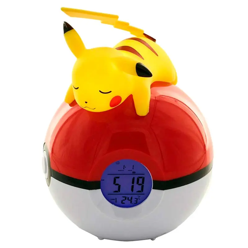 Pokémon Budilka Pokeball z Lučko Pikachu 18 cm fotografija izdelka