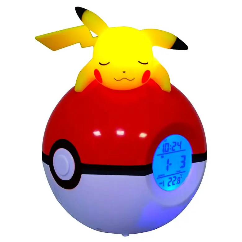 Pokémon Budilka Pokeball z Lučko Pikachu 18 cm fotografija izdelka