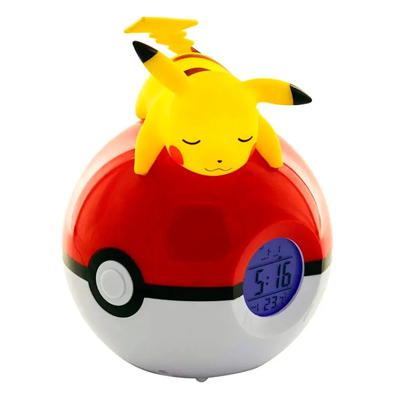 Pokémon Budilka Pokeball z Lučko Pikachu 18 cm fotografija izdelka