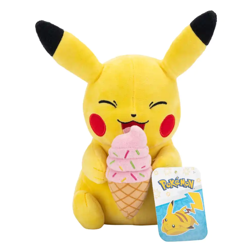 Pokémon Plišasta Figura Pikachu s sladoledom 20 cm fotografija izdelka