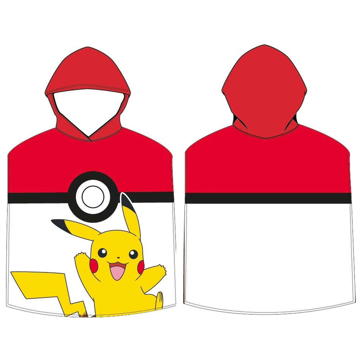 Pokémon Poké Ball brisačni pončo za plažo fotografija izdelka