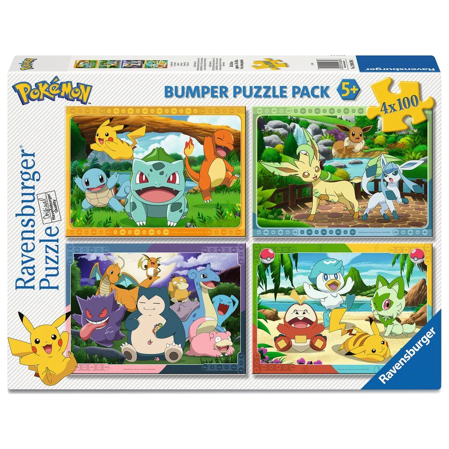Pokemon puzzle 4x100 kosov fotografija izdelka