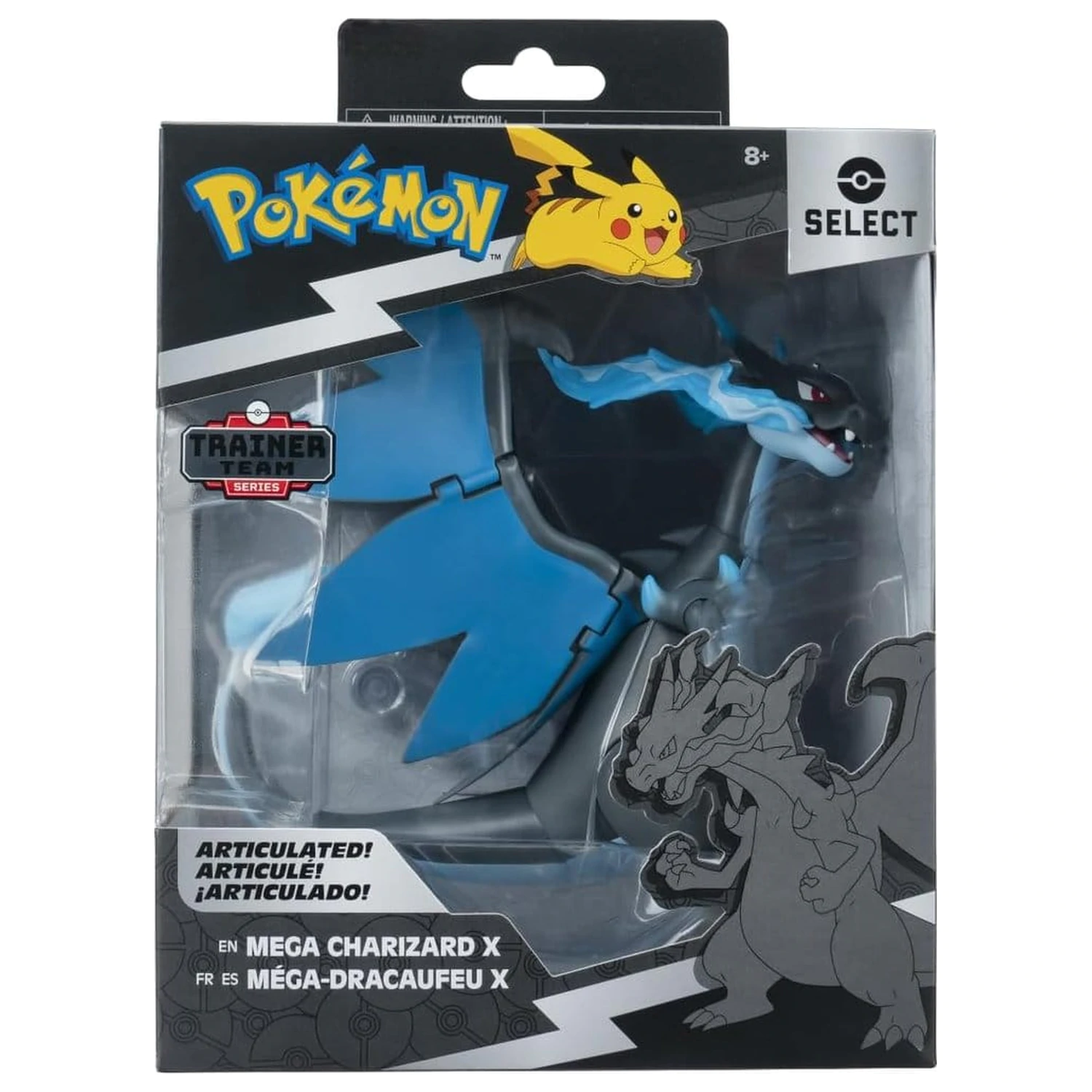 Pokémon Select izjemno gibljiva figura Mega Charizard X 15 cm fotografija izdelka