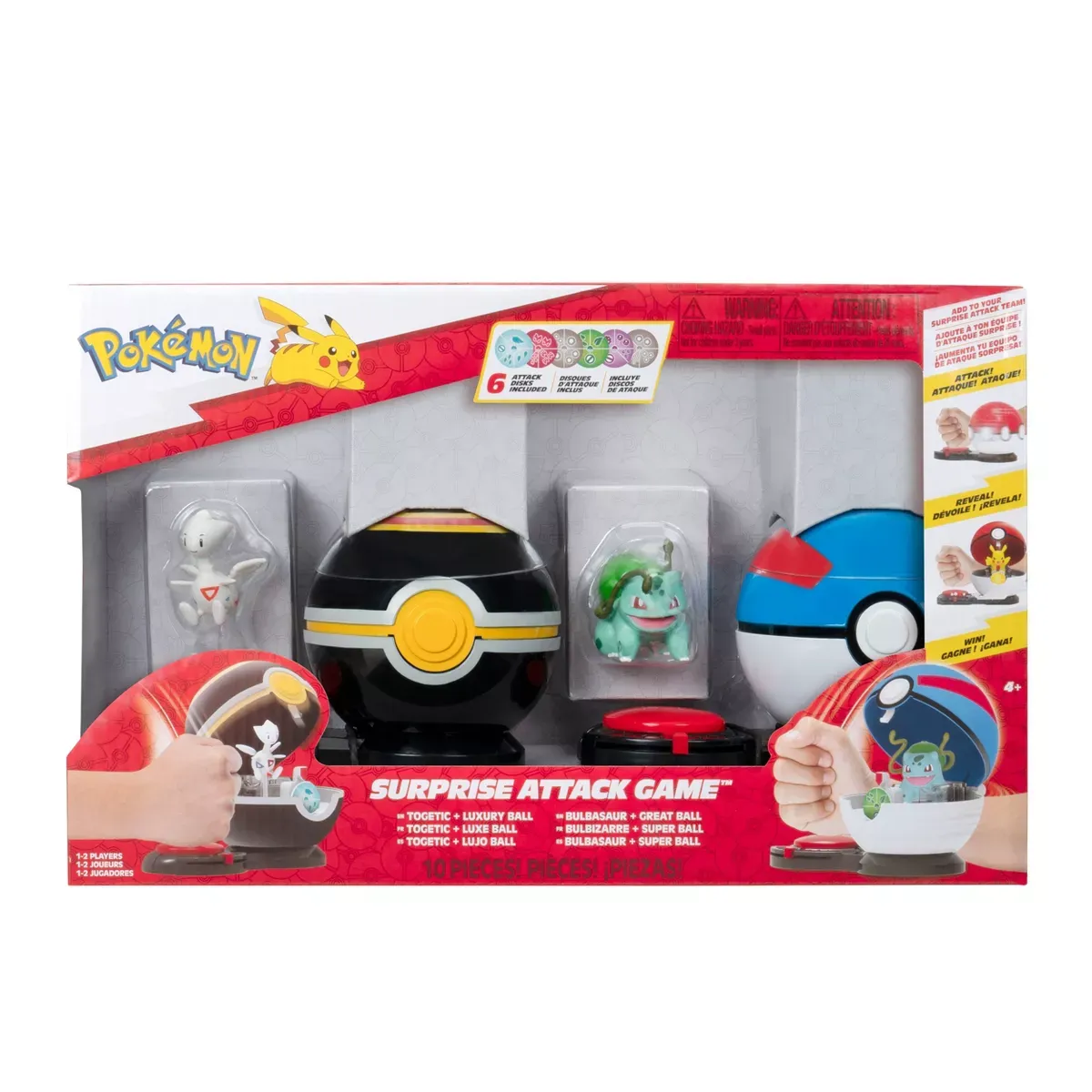 Pokémon Presenečenje Napad Igra Togetic & Luxury Žoga proti Bulbasaur #4 & Odlična Žoga fotografija izdelka