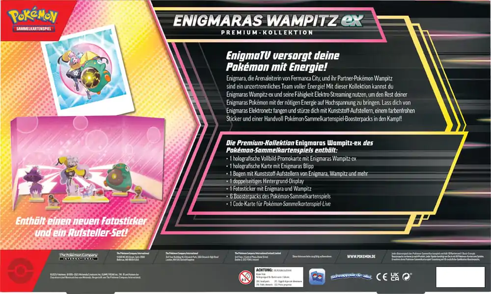 Pokémon TCG EX Premium Kolekcija Einigmaras Wampitz 2025 *Nemška Različica* fotografija izdelka