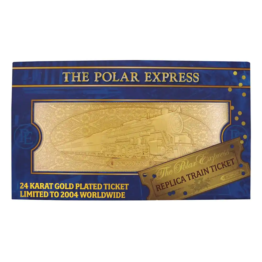 Replika vozovnice za vlak Polar Express, prevlečena z 24k zlatom, Limited Edition fotografija izdelka