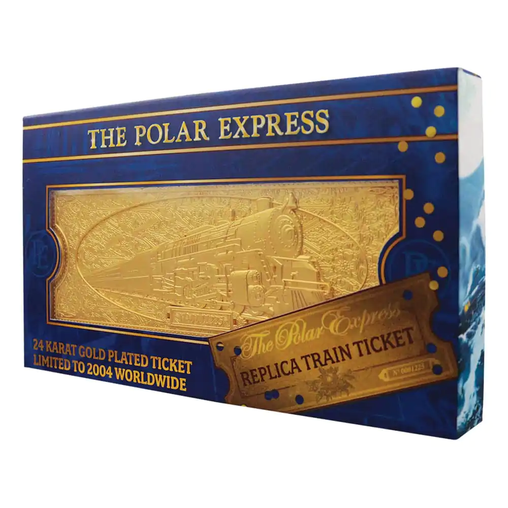 Replika vozovnice za vlak Polar Express, prevlečena z 24k zlatom, Limited Edition fotografija izdelka