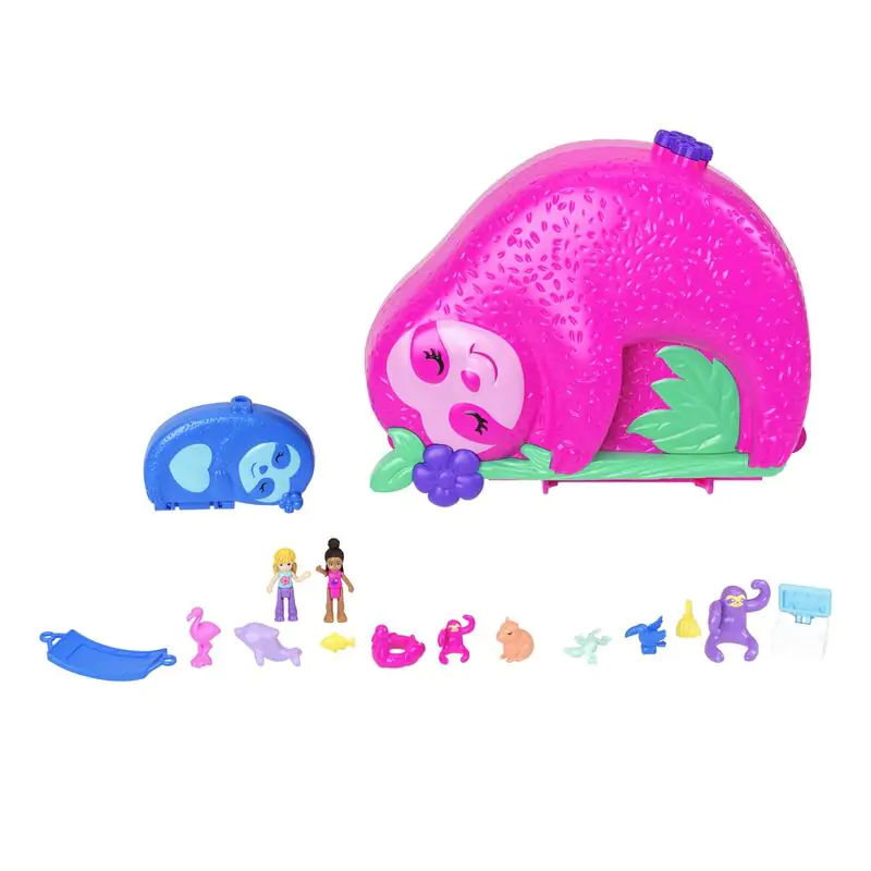 Polly Pocket Family of Sloths 2 v 1 komplet skrinje za igranje fotografija izdelka