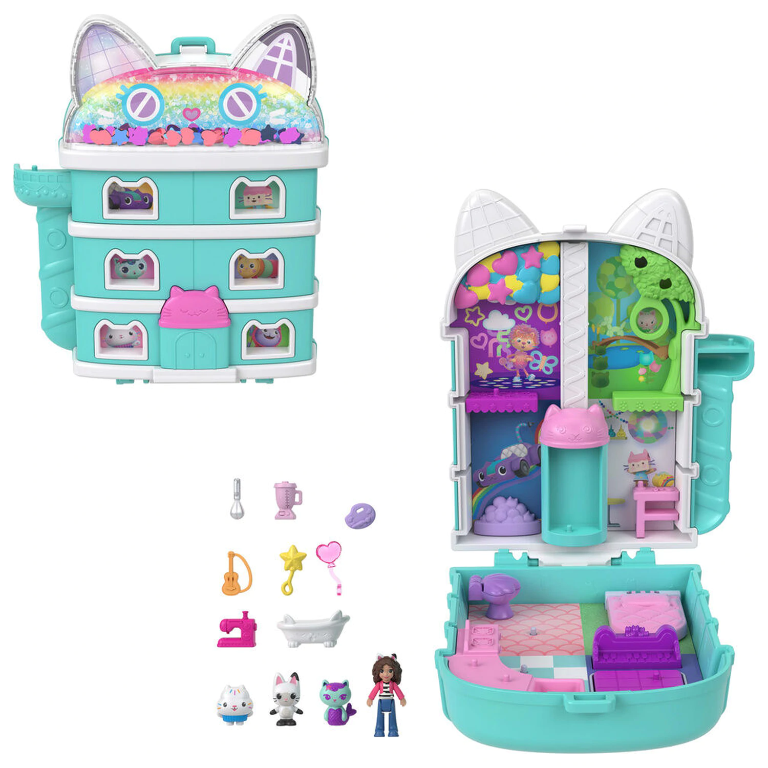 Polly Pocket Gabbys Dollhouse skrinja komplet za igranje fotografija izdelka
