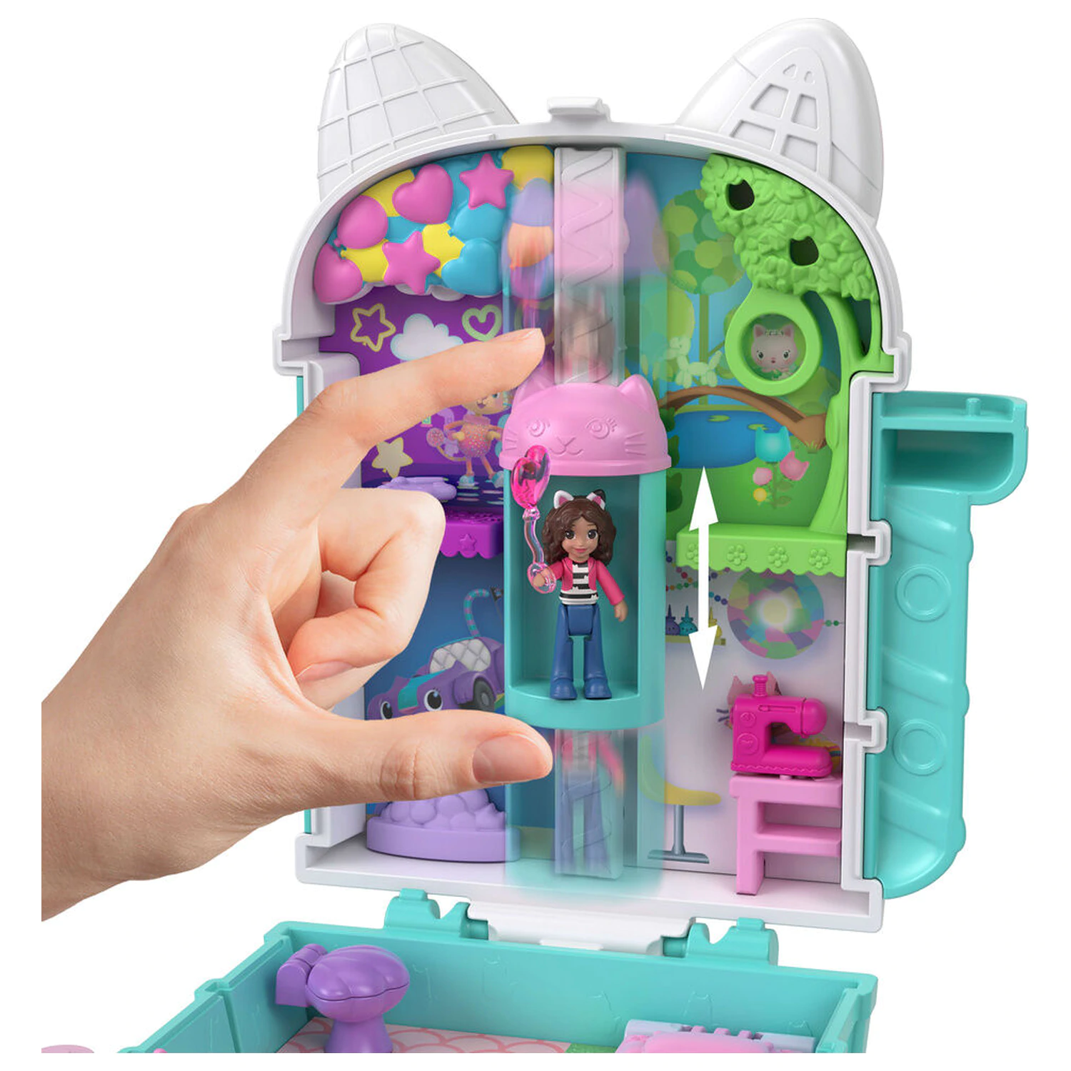 Polly Pocket Gabbys Dollhouse skrinja komplet za igranje fotografija izdelka